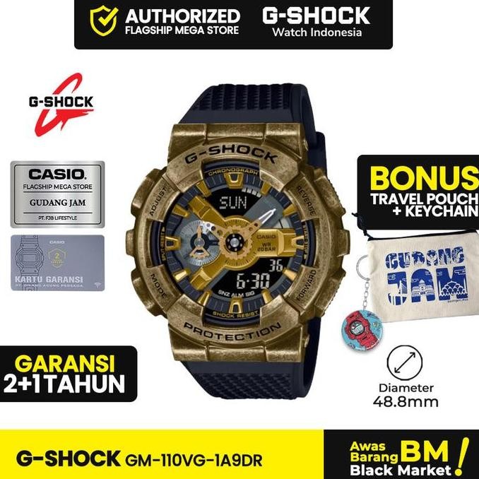 JAM TANGAN PRIA COWOK G-SHOCK GM-110VG-1A9DR | ANALOG DIGITAL | ANTI AIR | ORIGINAL | CASIO GSHOCK W