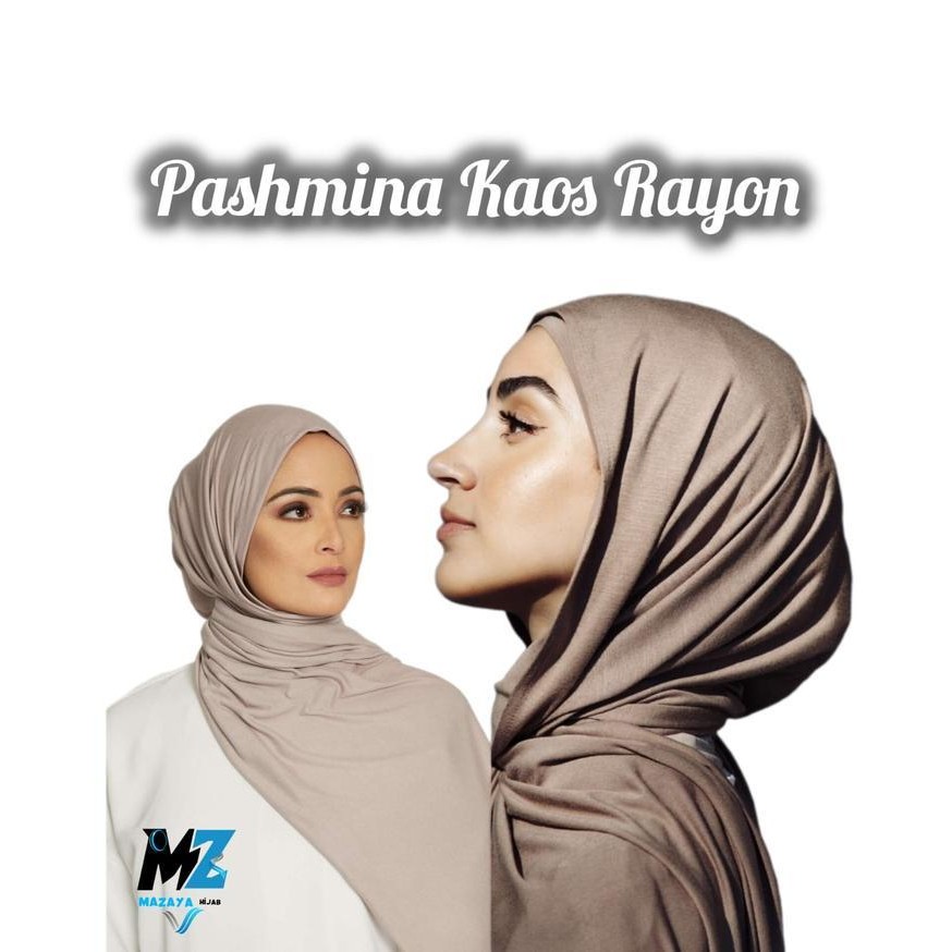 Pashmina Kaos  Rayon  Premium Ukuran 175 Cm X 75 Cm Jilbab Panjang Wanita Muslim Hitam Santai Pashmi
