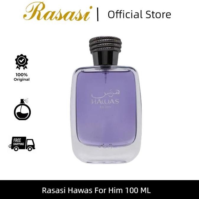 Rasasi Official Store/Rasasi Hawas For Him 100 ML/eau de parfum/rasasi hawas ice/rasasi its essentia