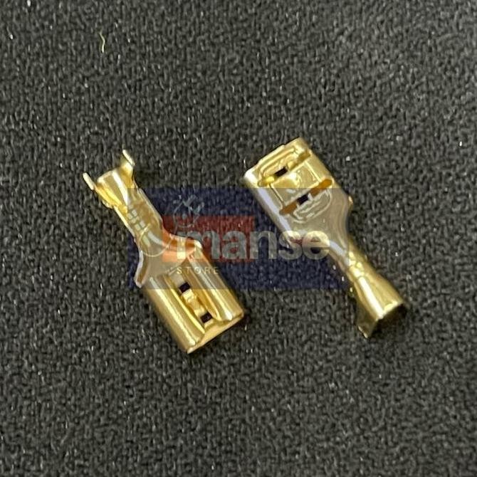 Skun Gepeng Female 4.8Mm / Terminal Kabel Cewek 4,8 Mm (Isi 100 Pcs)