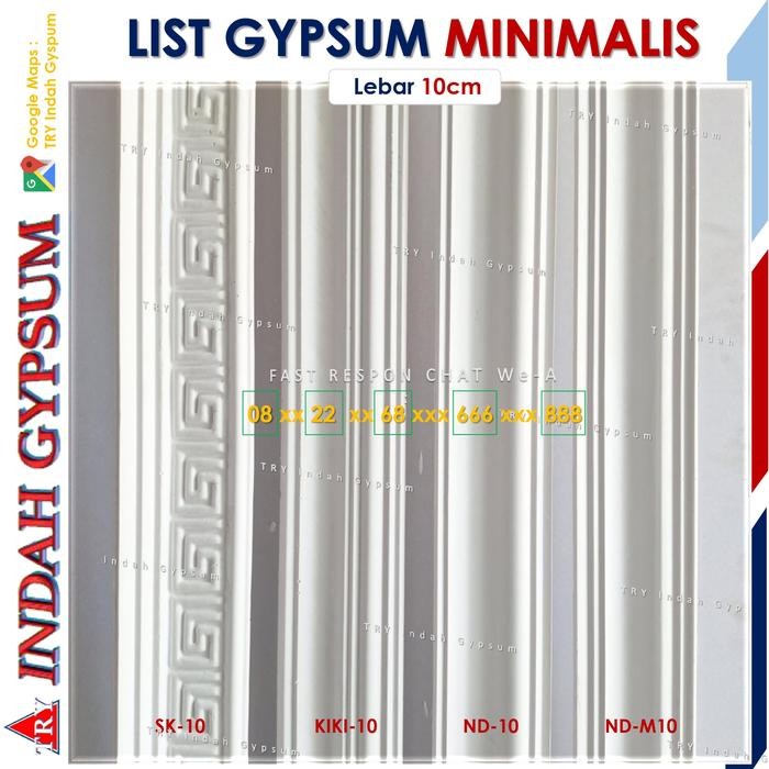 List Gypsum List Plafon MINIMALIS 10cm - Original TRYINDAH