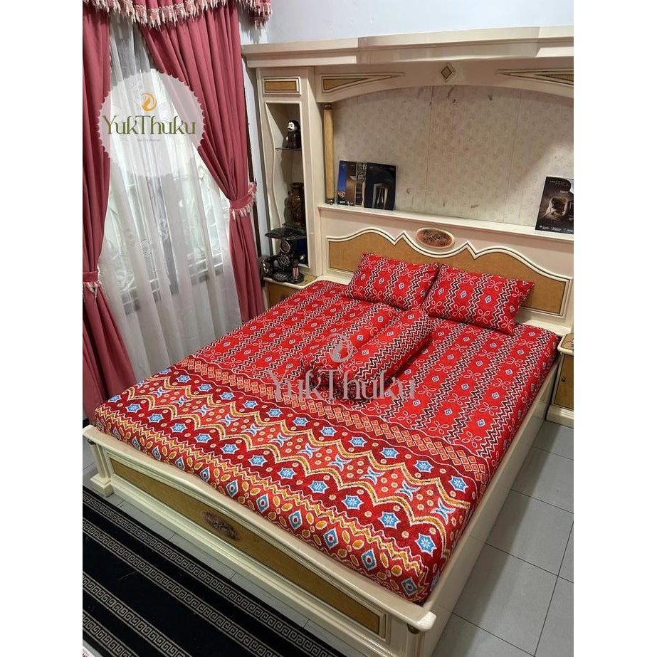 SPREI BATIK MOTIF JUMPUTAN UK 180X200-200X200 TINGGI 40