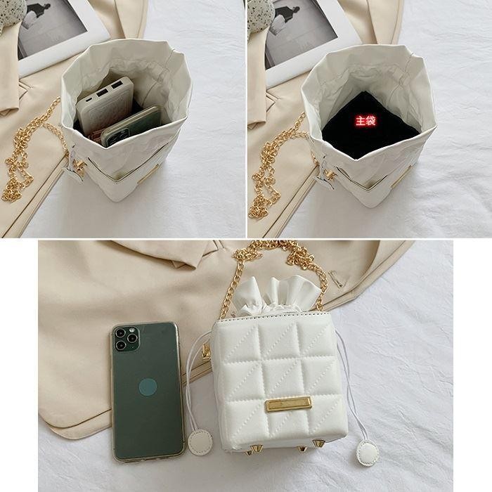 Chain Bag Gd18835 Tas Selempang Rantai Kubus Serut Wanita Mini Murah