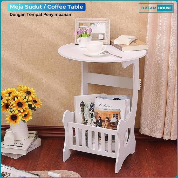 Meja Pot Vas Bunga Meja Sudut Meja Bulat Kecil Kamar Ruang Tamu Aesthetic