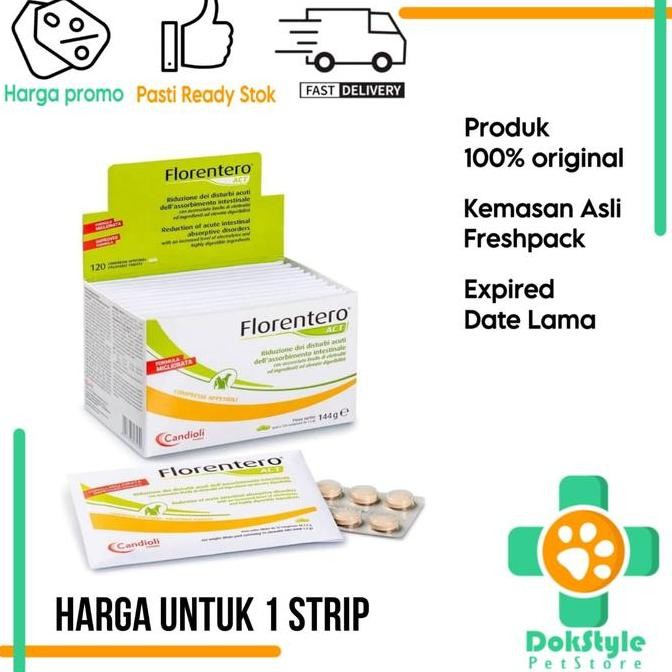 Promo Florentero Tablet Probiotik - Obat Diare Kucing Anjing Original