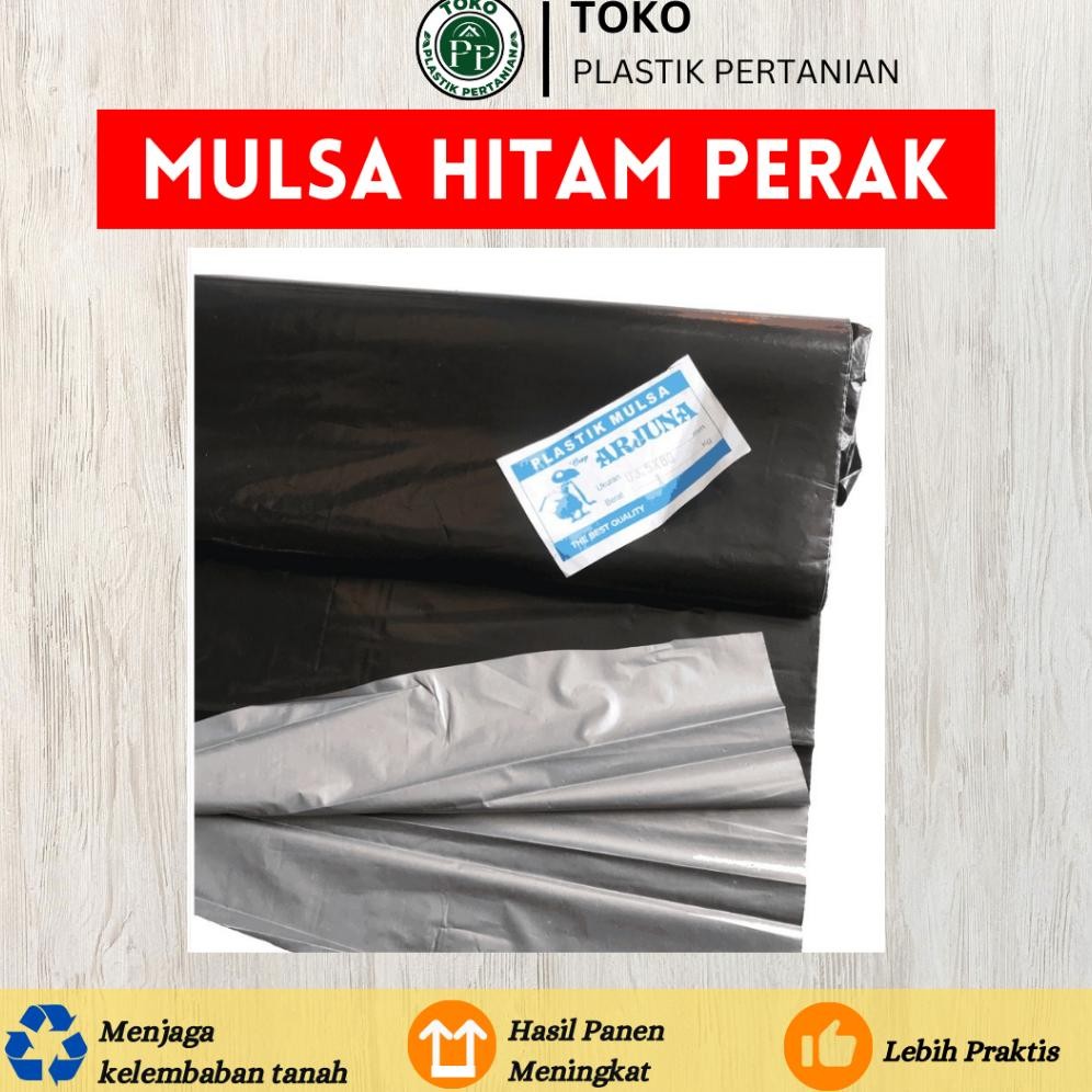 Plastik Mulsa Hitam Perak Tebal 08 Lebar 200 Cm Kemasan 1Kg Terbaik