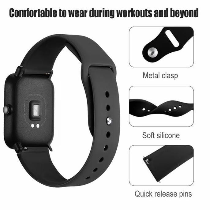 Ori - Strap Karet Huami Amazfit Gts 2 Model Apple Watch 20Mm Rubber Tali Jam