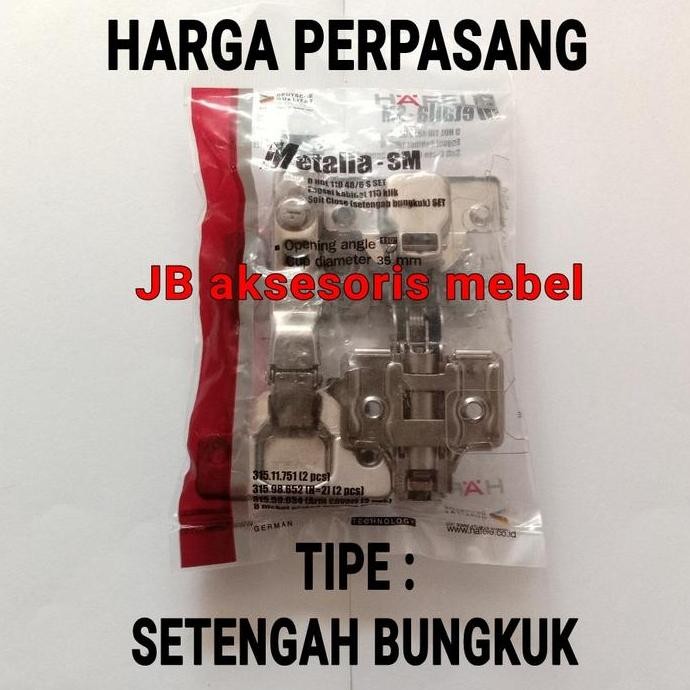 ENGSEL SENDOK HIDROLIS / SLOW MOTION SETENGAH BUNGKUK merk HAFELE