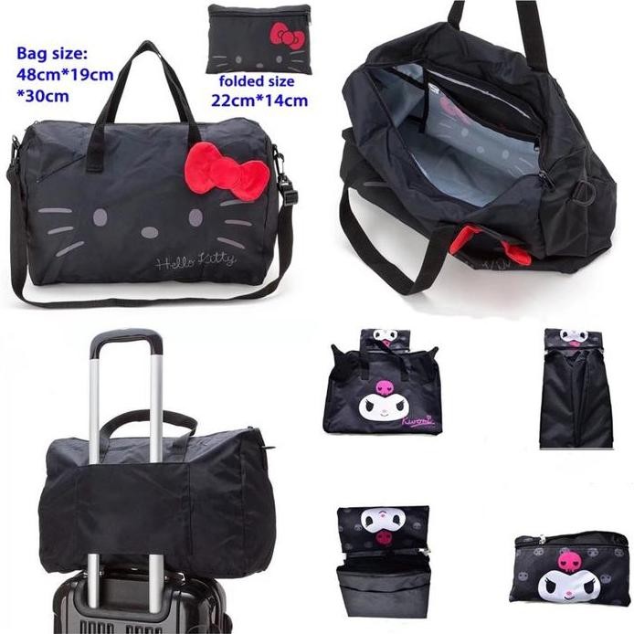kawaii sanrio disney travel foldable bag tas lipat tambahan koper