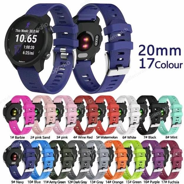 Ori - Strap Garmin Forerunner 55 245 245M 645 Music 20Mm - Tali Jam Sport Bamd