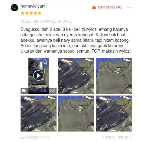 SSS WYLOZ Baju Kaos Olahraga Jersey Training Gym Lengan Pendek Pria Lari Running Fitness Sepeda Bola