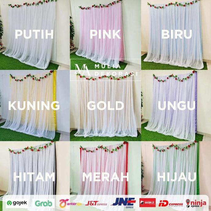 ready Backdrop Kain Lamaran Decoration Background 2m Abutai Tile