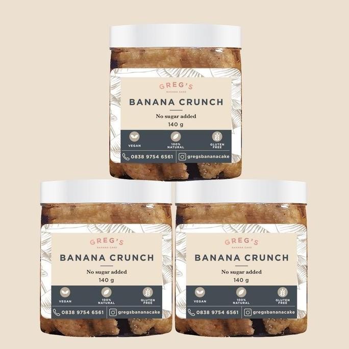 

LM Gregs Banana Cake Banana Crunch Set of 3 Jars 140grm Snack