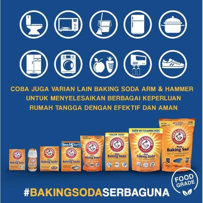 

LM ARM and HAMMER Pure Baking Soda | Food Grade | Product of USA