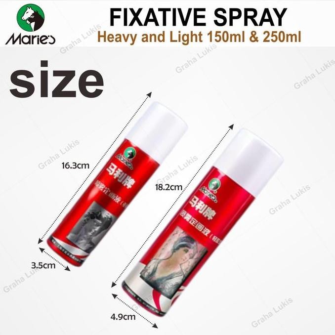 

TERBARU Maries Fixative Spray 150ml / 250ml Varnish for Gouache - Acrylic - Oil Painting