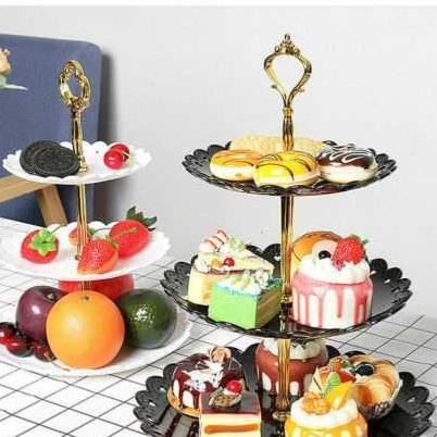 Rak Susun Kue Cake Plate Stand Display Cake Tier Standing Cake Tempat Cupcake Standing Cupcake Tatak