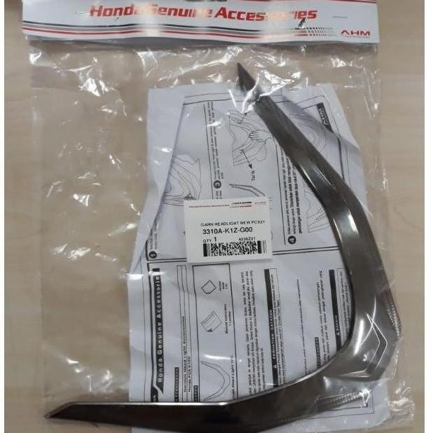 New Garnish Lampu Depan Honda PCX 160 - Cover Headlight Chrome Variasi