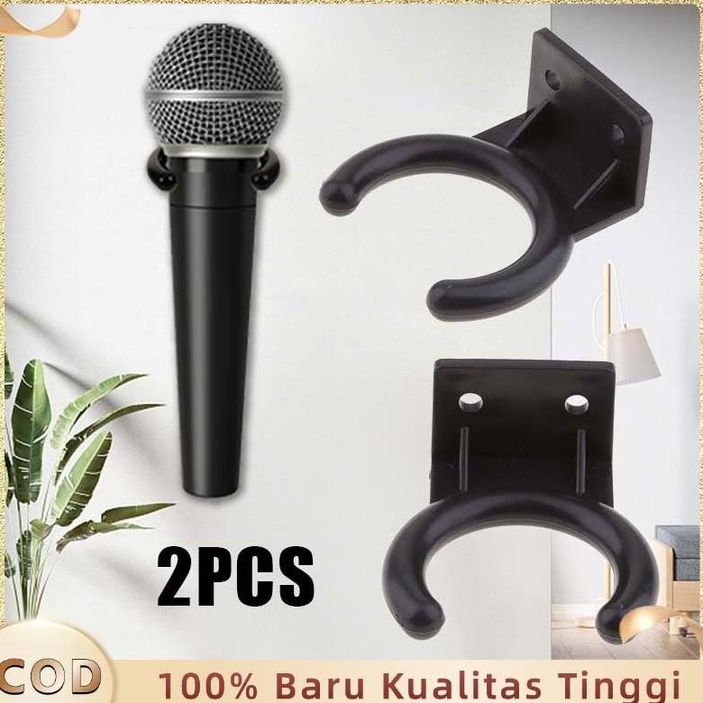 Cantolan Mic 2pcs Holder Hanger Mic Wall Mount Hook Clamp Microphone DiM