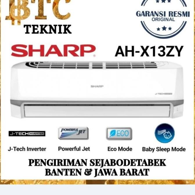 Ac Sharp Inverter 1.5 Pk Ah - X 13 Zy Sharp 13 Zy + Pasang Instalasi