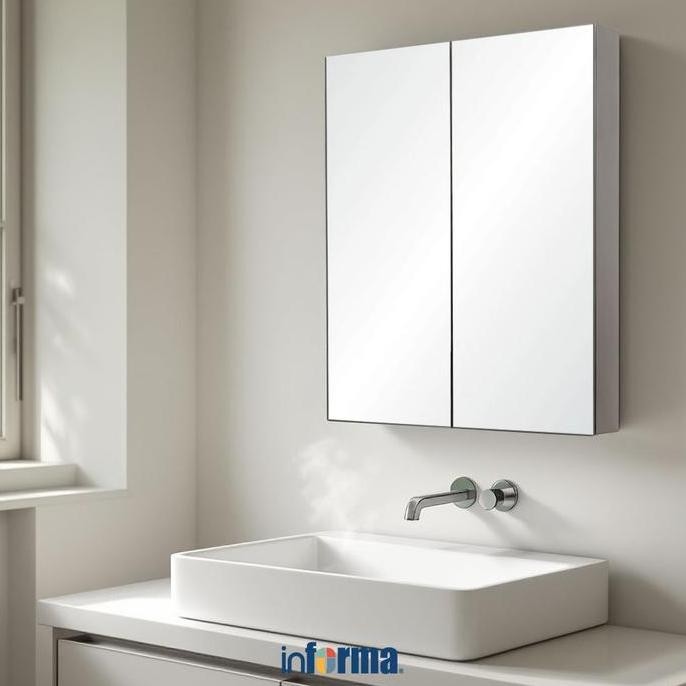 Informa - Informa Rain Kabinet Kamar Mandi Dengan Cermin - Putih