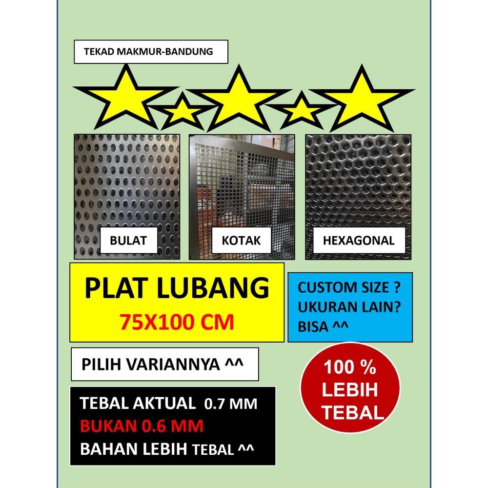 Plat 75x100 - Plat Besi Ram Speaker -  Ram Grill Plat Lubang - Ram Grill Box Sound DiM