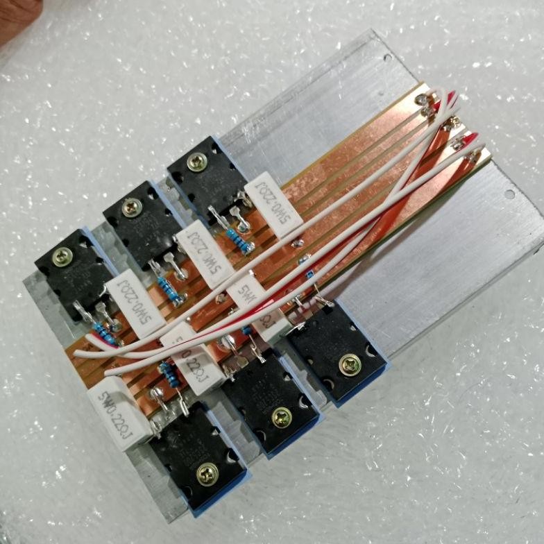 pendingin/Heatsink plus final 3 set transistor TOSHIBA original japan DiM