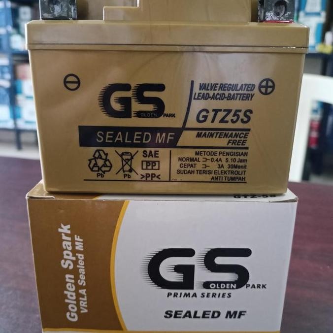 Produk Baru!! Aki GS Gold GTZ5S 12V 5AH Mio Beat Revo Original
