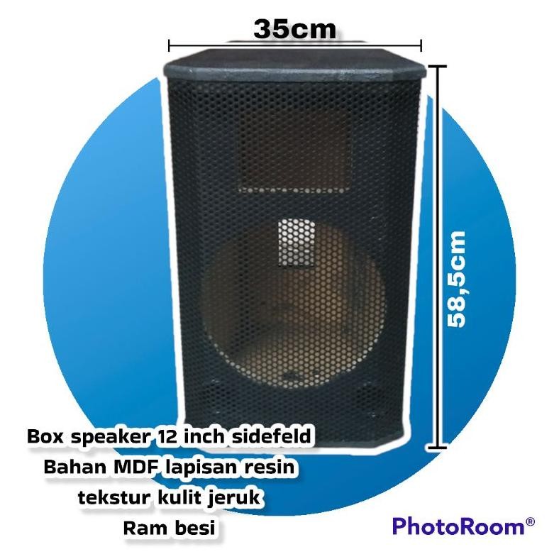 Box speaker 12 inch senfil midle MDF resin ram besi DiM