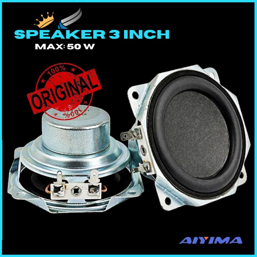 Speaker Aiyima 3 Inch Full Range Magnet Neodymium 50 Watt 8 Ohm DiM