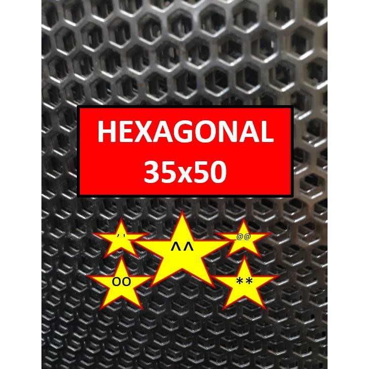 Plat Ram Speaker - 35x50 - Hexagonal - Ram Grill Box Sound - Grill Speaker DiM