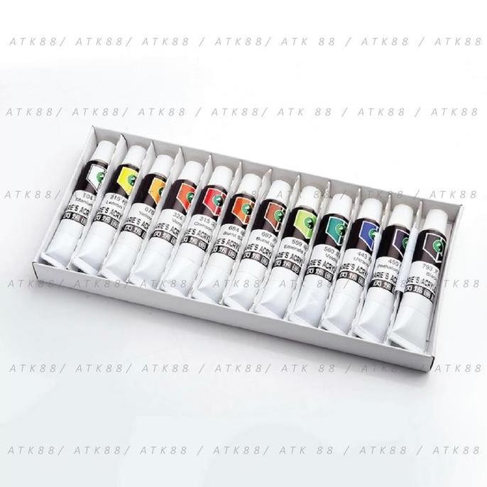 

TERBARU Cat Acrylic Maries 12 Warna Tipe 812 12ml