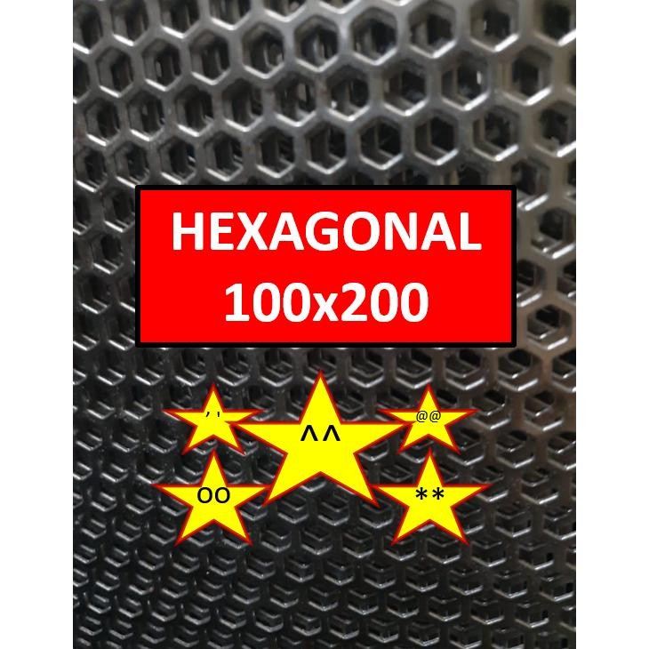 Plat Ram Speaker - 100x200 - Hexagonal - Ram Grill Box Sound - Grill Speaker DiM