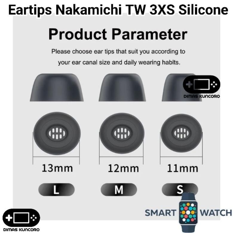 Eartips Nakamichi TW 3XS ear tip tips silicone rubber DiM