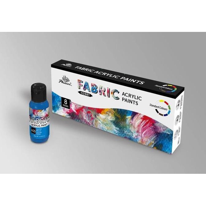 

TERBARU Phoenix fabric paints/cat tekstil 8clr x 30ML