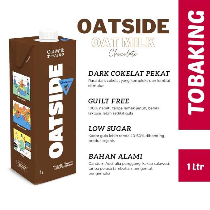 

[Kecil Oatside Oat Milk Barista Blend Chocolate Hazelnut 1Liter Th-1