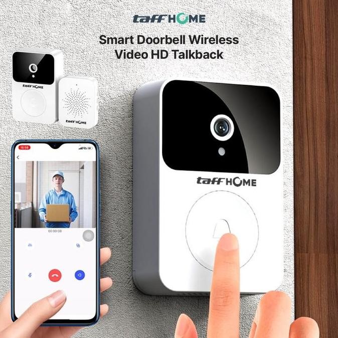 Taffhome Smart Bell Rumah Wireless Dengan Kamera Intercom