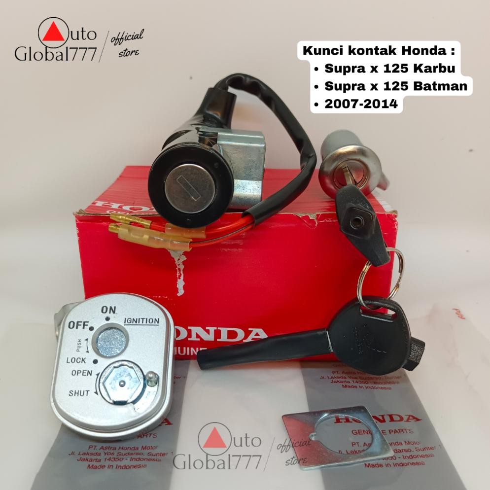 Kunci kontak Supra x 125 Karbu Original Ahm 2007 2014 Kontak Supra x 125 Batman set kunci jok Honda