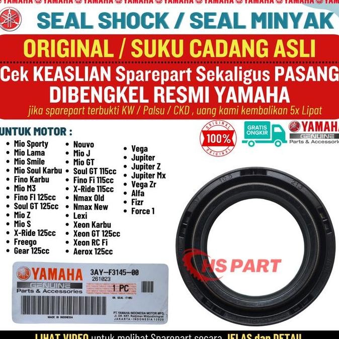 Seal Shock Depan Mio J M3 Soul Gt Smile Nmax Xeon Xride Gear Jupiter Ori Yamaha Termurah