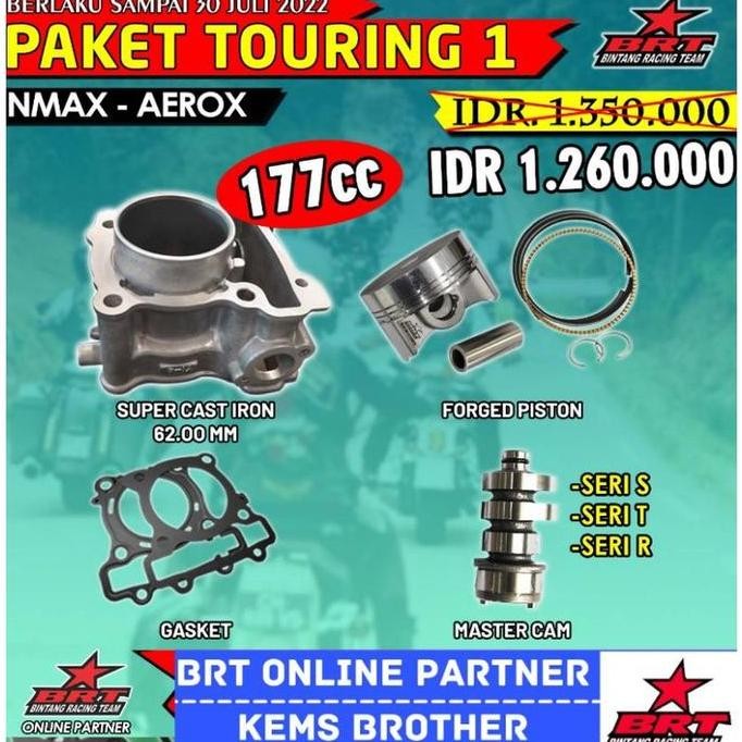 Blok Brt Piston 62Mm Mastercam Touring 1 Motor Aerox Nmax Racing Termurah
