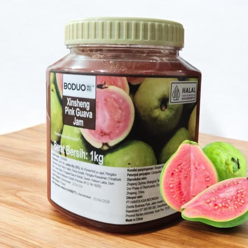 

Xinsheng Boduo Pink Guava Flavored Jam Selai Rasa Jambu 1Kg