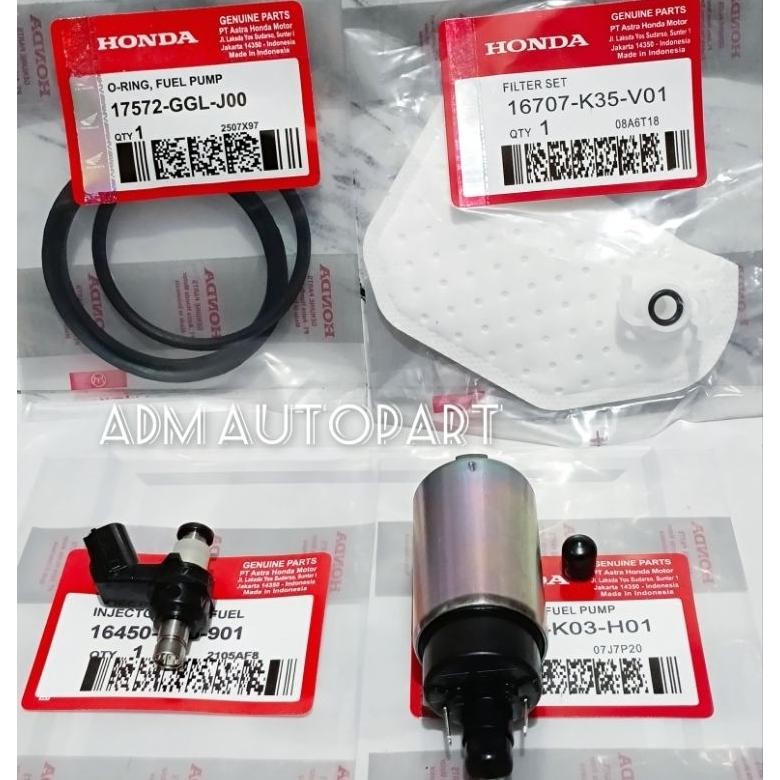 Paket 4aitem rotak K03+Filter fuel pump K35+Oring GGC+Injektor K03 Revo fit injeksi Revo x injeksi R