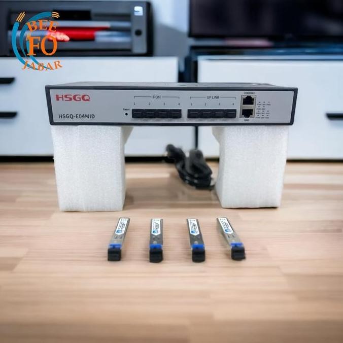 Olt Hsgq Epon 4Pon E04Mid Inc Sfp7Db/ Sfp 8Db/ Sfp 9Db. -Unit Only New Stok