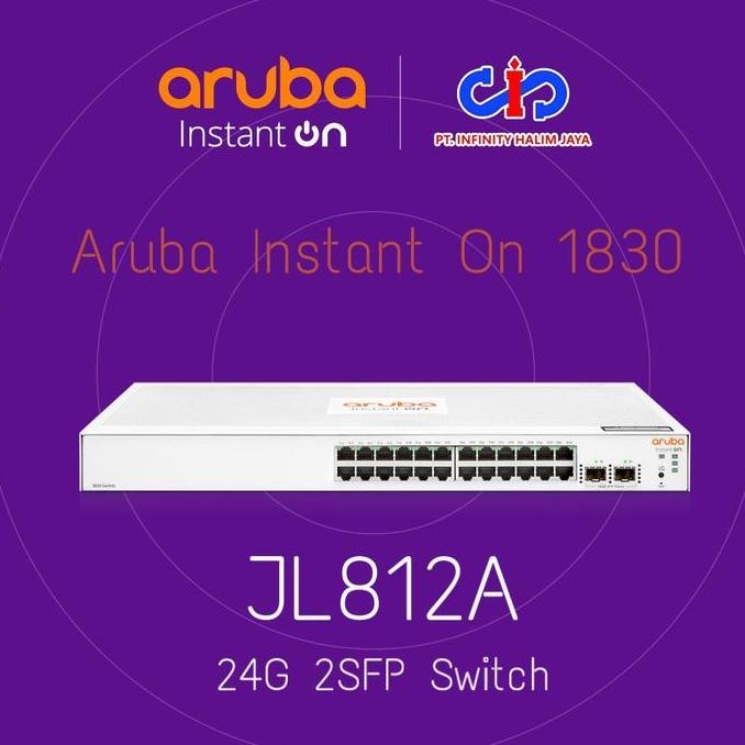 Hpe Jl812A Aruba Instant On 1830 24G 2Sfp Switch New Stok
