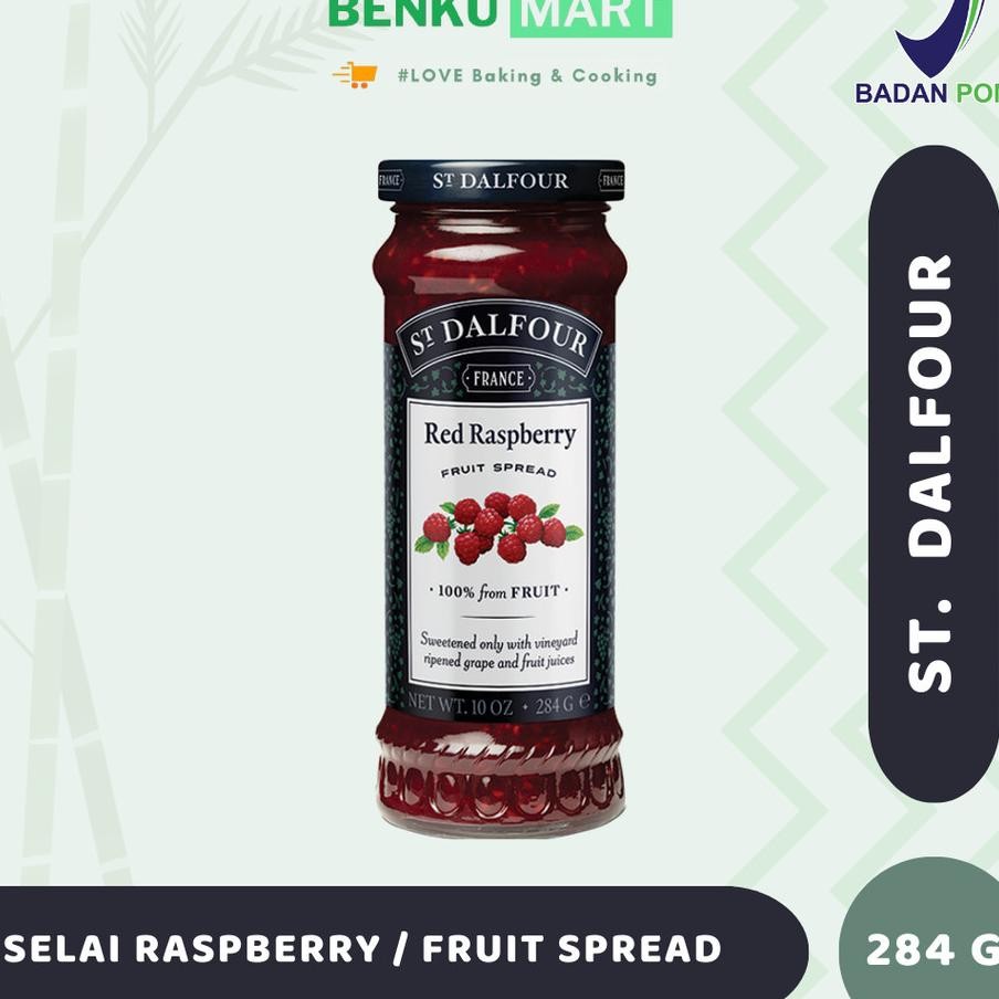 

Selai St. Dalfour Raspberry Jam Fruit Spread 10 Oz 284 Gr