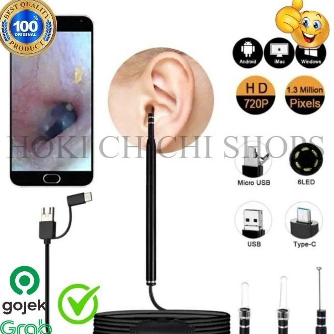 Korek Kuping pembersih telinga dengan kamera dan LED ORIGINAL CC
