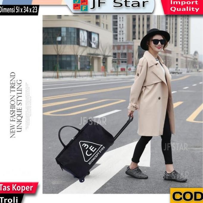 Tersedia Tas Troli Travel Koper Import Roda Trolley Stylish Besar Fashion Wanita