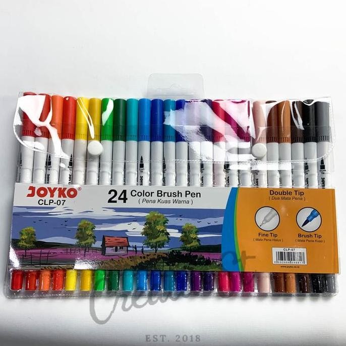 

Promo Joyko Brush Pen 24 Warna Clp-07 Spidol Kaligrafi + Pen Set Stationery