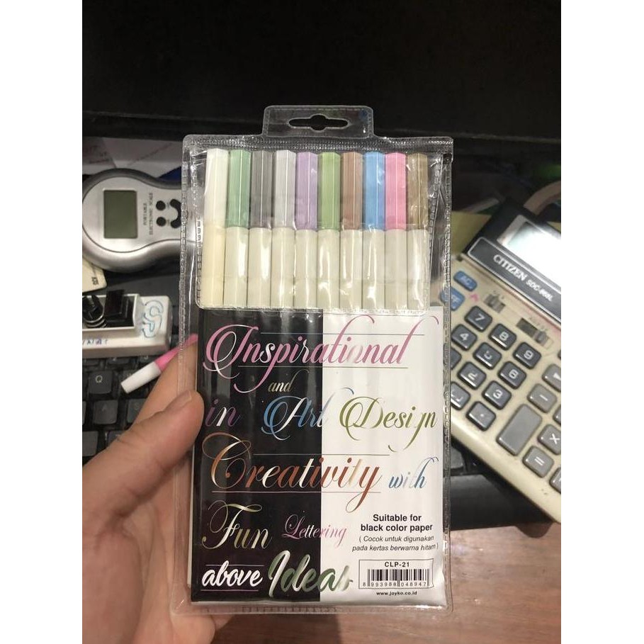 

Promo Joyko Brush Pen Metallic 10 Warna Clp 21 - Kuas Tinta Warna Metalik