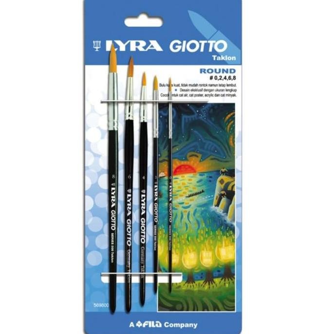 

Promo Lyra Giotto Brush Set Kuas Lukis Round 0 2 4 6 8 Isi 1 Set
