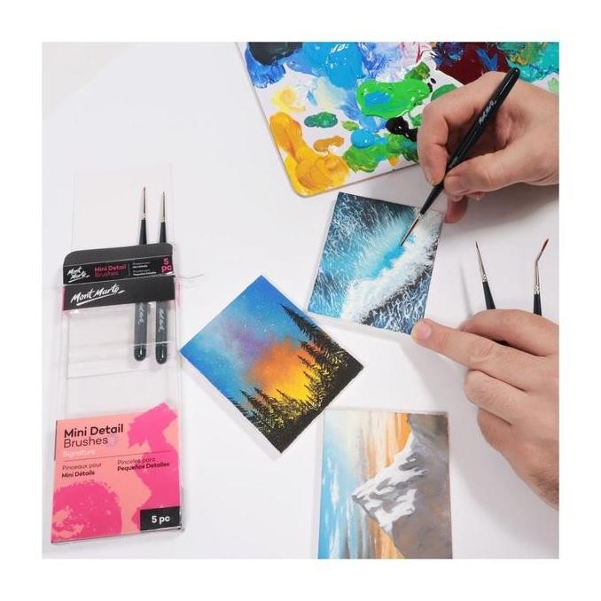 

Promo Mont Marte Mini Detail Brush Set 5Pcs Kuas Mini Lukis Detail Art